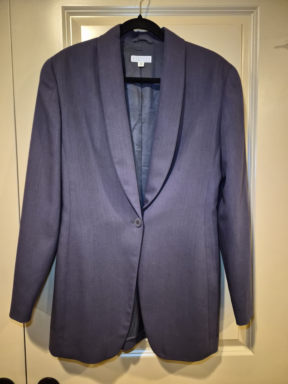 VTG Barneys New York Men's Shawl Collar Blazer in Navy Wool Sz 44